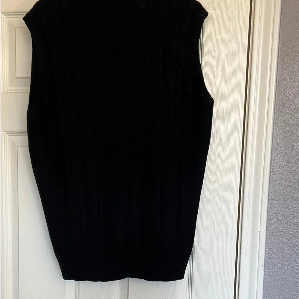 Black Cable Knit Women's Vest - Picture 2 of 3